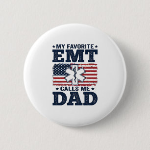 Chapa Redonda De 5 Cm Camiseta Patriótica Vintage Mi EMT Favorito Me Lla