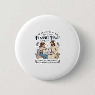 Chapa Redonda De 5 Cm Camiseta Planificadora de Mama Educadora en Casa J