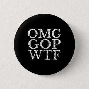 Chapa Redonda De 5 Cm Camiseta Republicana Anti Trump