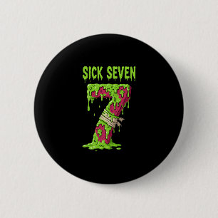 Chapa Redonda De 5 Cm Camiseta Sick Seven Meme Six Seven Juego de Palabr