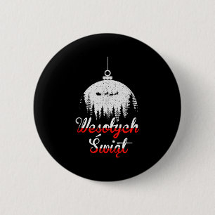 Chapa Redonda De 5 Cm Camiseta sin mangas navideña Wesolych Swiat Lish