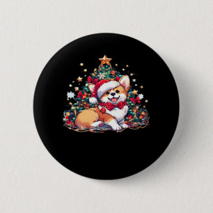 Chapa Redonda De 5 Cm Camiseta sobredimensionada del árbol de Navidad Co