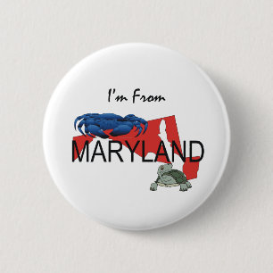Chapa Redonda De 5 Cm CAMISETA soy de Maryland