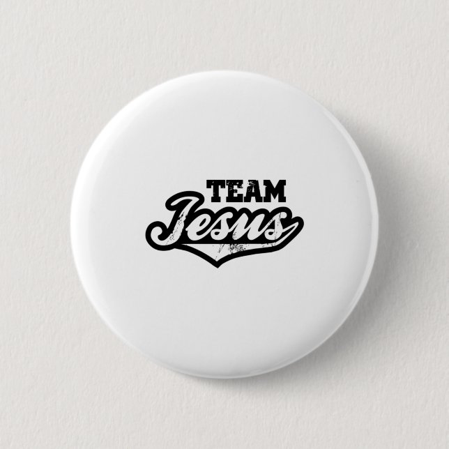 Chapa Redonda De 5 Cm Camiseta Team Jesus  (Anverso)