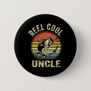 Chapa Redonda De 5 Cm Camiseta Tío Genial Día del Padre Por Byss Pescado
