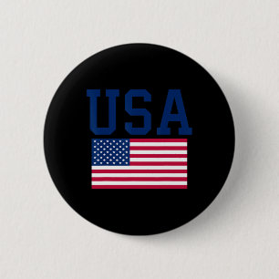 Chapa Redonda De 5 Cm Camiseta Usa Mujeres Hombres Niños Bandera America