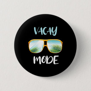 Chapa Redonda De 5 Cm Camiseta Vacay Mode Palm Sungles Playa Verano Va