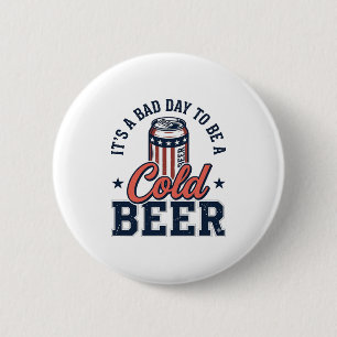 Chapa Redonda De 5 Cm Camiseta vector vintage de cerveza fría patriótica