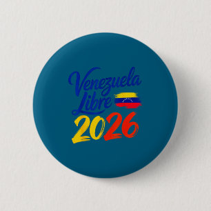 Chapa Redonda De 5 Cm Camiseta Venezuela Libre Patriótica Libertad Bande