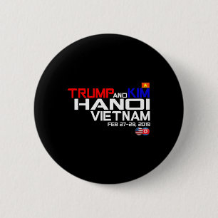 Chapa Redonda De 5 Cm Camiseta Vietnam Suummit Kim y Trump 