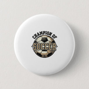 Chapa Redonda De 5 Cm Camiseta Vintage Campeón de Diseño de Balón de Fút