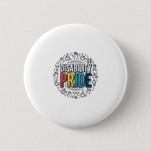 Chapa Redonda De 5 Cm Camiseta Vintage de Conciencia Inclusiva Orgullo d