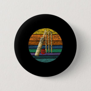 Chapa Redonda De 5 Cm Camiseta Vintage de Stumps para Aficionados al Cri
