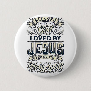 Chapa Redonda De 5 Cm Camiseta Vintage Espíritu Santo Jesús Bendecido Po