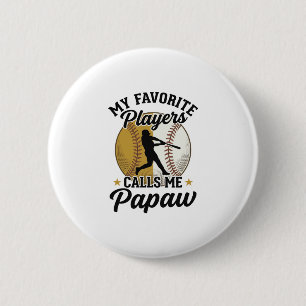 Chapa Redonda De 5 Cm Camiseta Vintage Jugadores Favoritos Papaw Béisbol
