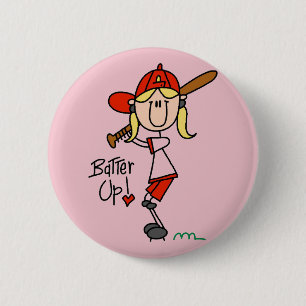 Chapa Redonda De 5 Cm Camisetas de béisbol para niñas y regalos