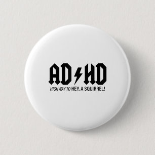 Chapa Redonda De 5 Cm Camisetas De Concienciación En Salud Mental Adhd H