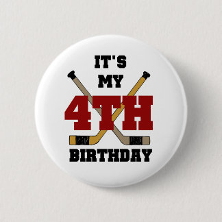 Chapa Redonda De 5 Cm Camisetas de cumpleaños y regalos para el hockey