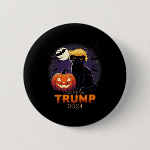 Chapa Redonda De 5 Cm Camisetas de Gato de Trump Gato Negro Disfraz de H