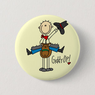 Chapa Redonda De 5 Cm Camisetas de Giddy Up Cowboy y regalos