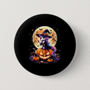 Chapa Redonda De 5 Cm Camisetas de Halloween de bruja de calabaza Unicor