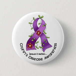 Chapa Redonda De 5 Cm Camisetas de la CONCIENCIA de la ENFERMEDAD de