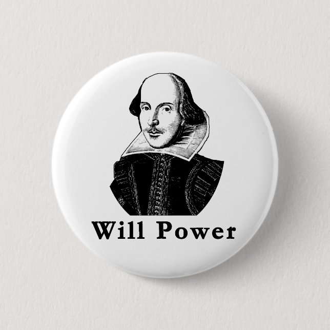 Chapa Redonda De 5 Cm Camisetas de la FUERZA DE VOLUNTAD de William (Anverso)