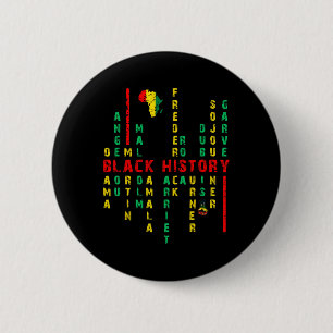 Chapa Redonda De 5 Cm Camisetas de líderes del Mes de la Historia Negra