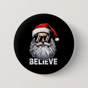 Chapa Redonda De 5 Cm Camisetas de Navidad para niños que creen en la ca