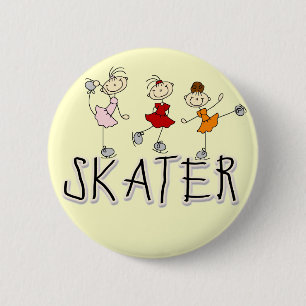 Chapa Redonda De 5 Cm Camisetas de patinador de palitos y regalos