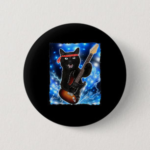 Chapa Redonda De 5 Cm Camisetas de rock de guitarra para gato camisetas 
