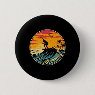 Chapa Redonda De 5 Cm Camisetas de tabla de surf de surf de playa Surfis