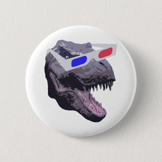Chapa Redonda De 5 Cm Camisetas del dinosaurio (Anverso)