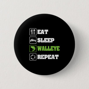 Chapa Redonda De 5 Cm Camisetas Divertidas De Pesca De Walleye Para Homb