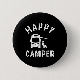 Chapa Redonda De 5 Cm Camisetas para autocaravana Feliz campista 