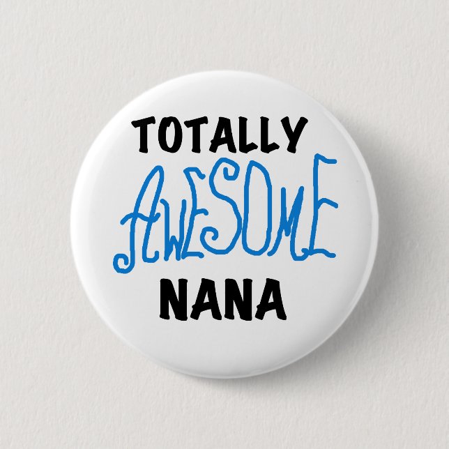 Chapa Redonda De 5 Cm Camisetas y regalos azules totalmente (Anverso)