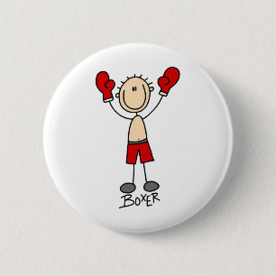 Chapa Redonda De 5 Cm Camisetas y regalos de boxeador con figuras de pal