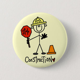 Chapa Redonda De 5 Cm Camisetas y regalos de construcción básica