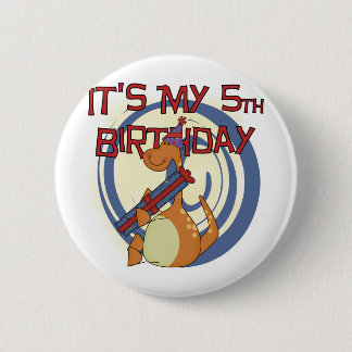 Chapa Redonda De 5 Cm Camisetas y regalos de cumpleaños de Dinosaurio