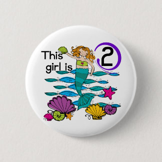 Chapa Redonda De 5 Cm Camisetas y regalos de cumpleaños de Sirena