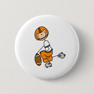 Chapa Redonda De 5 Cm Camisetas y regalos de fútbol con palitos naranjas