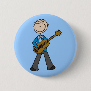 Chapa Redonda De 5 Cm Camisetas y regalos de hombre de palitos tocando l