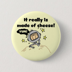 Chapa Redonda De 5 Cm Camisetas y regalos de la Luna de Queso