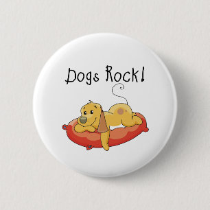 Chapa Redonda De 5 Cm Camisetas y regalos de la roca de los perros
