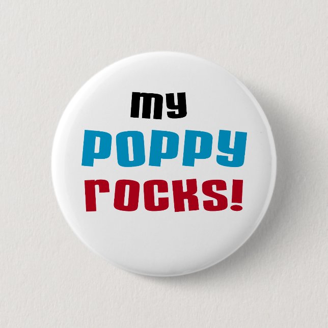 Chapa Redonda De 5 Cm Camisetas y regalos de My Poppy Rocks (Anverso)