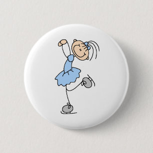Chapa Redonda De 5 Cm Camisetas y regalos de patinadora artística con ve