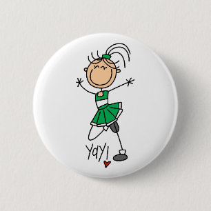Chapa Redonda De 5 Cm Camisetas y regalos de porristas con figuras de pa