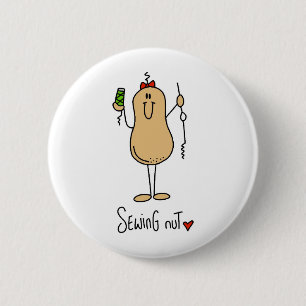 Chapa Redonda De 5 Cm Camisetas y regalos de Sewing Nut