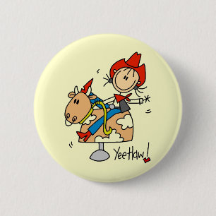 Chapa Redonda De 5 Cm Camisetas y regalos de vaquera Yee Haw