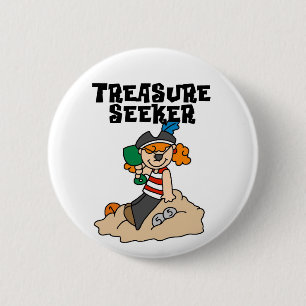 Chapa Redonda De 5 Cm Camisetas y regalos del buscador del tesoro